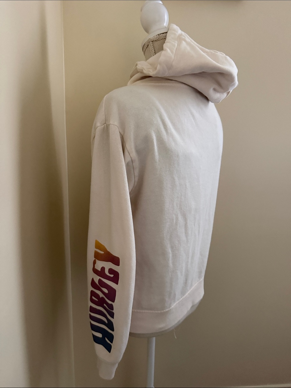 Hurley Cream Zip-Up Hoodie bwith Surf Patch - Picture 9 of 13